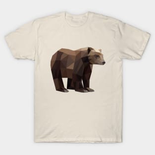 Brown Bear Low Poly T-Shirt